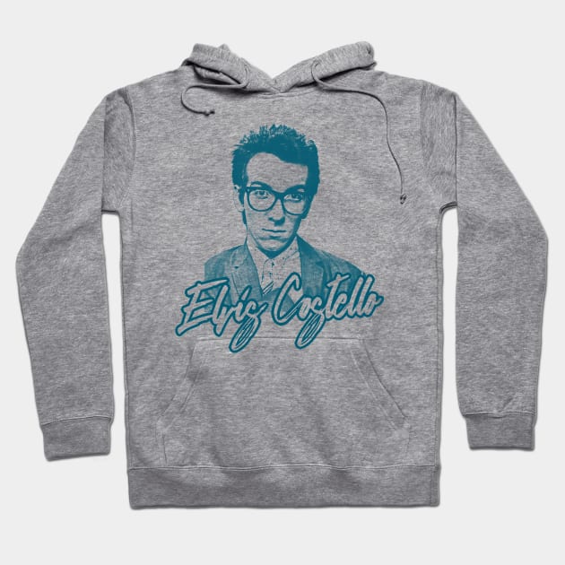 Elvis Costello / 80s Style Aesthetic Design Hoodie by DankFutura